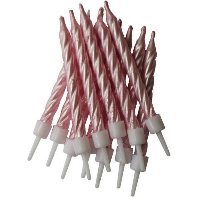 Creative Party Pearlescent Candles - Pink -  party candles pink pearlescent 12 cake birthday creative pack