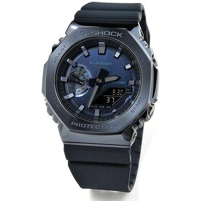 Casio g-shock quartz gm-2100n-2ajf men's watch metal covered led light blue