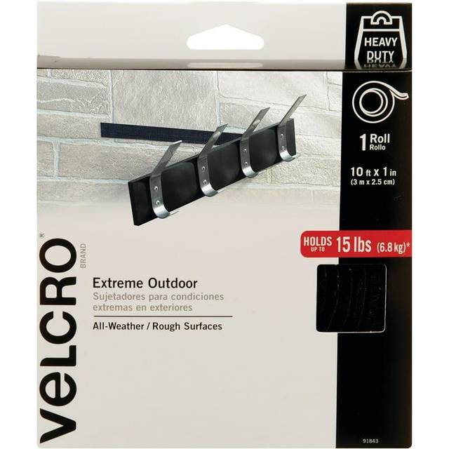 "VELCRO(R) Brand Extreme Outdoor Tape 1""X10'-Black -91843"