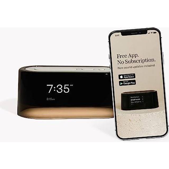 Loftie Smart Alarm Clocks for Bedrooms - Sound Machine Smart Alarm Clock w/Light  Bluetooth Speaker  White Noise  Nature Sound  Nightlight  Blackout M