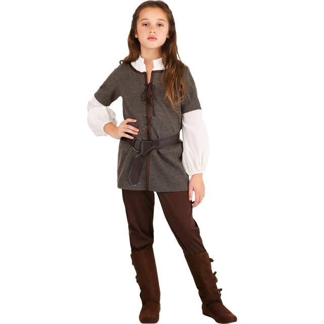 Wolf Girl Costume for Girls - Brown (S)