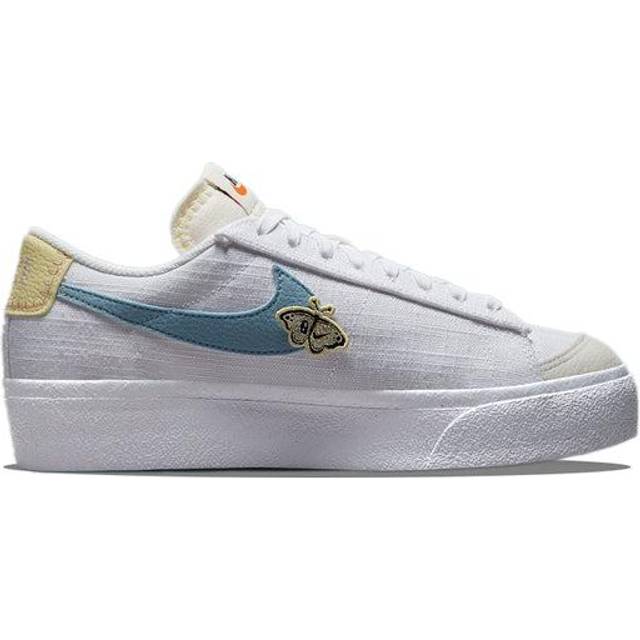 (WMNS) Nike Blazer Low Platform Next Nature 'Air Sprung' DJ6376-100 - White/Boarder Blue/Pink Oxford - 8