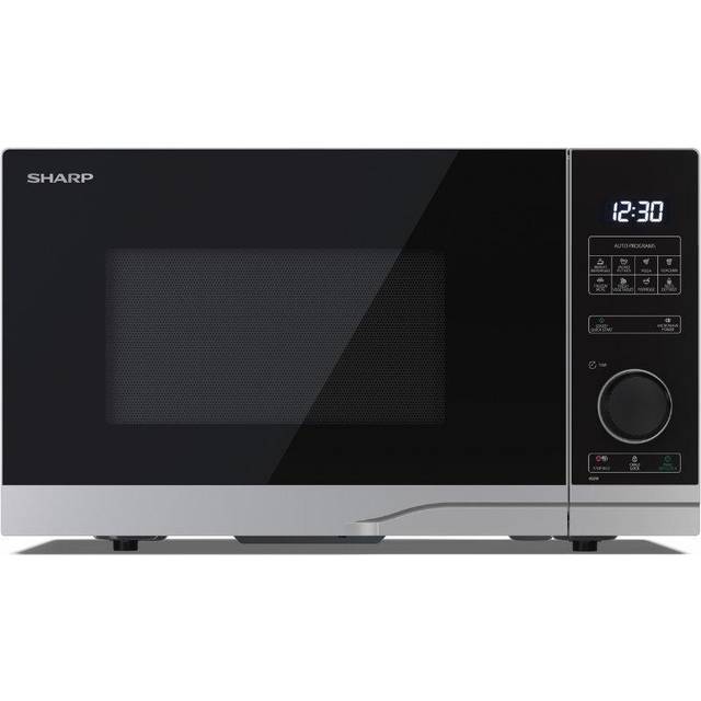 Sharp YC-PS234AU-S 23L 900W Microwave Oven with 8 Automatic Programs - Silver - White