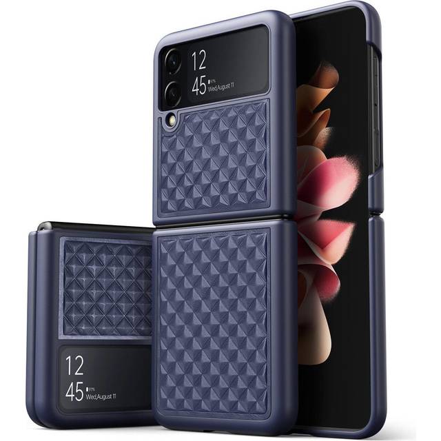 Dux ducis venice leather case cover for samsung galaxy z flip3 5g - blue