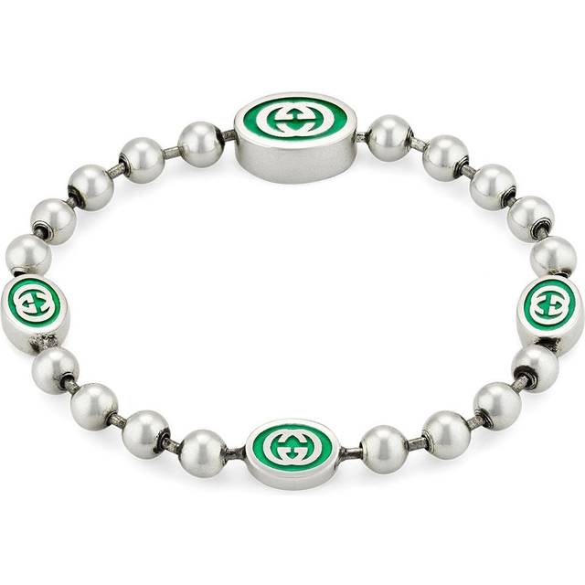 Gucci Womens Silver Interlocking G Sterling Bracelet - SILVER