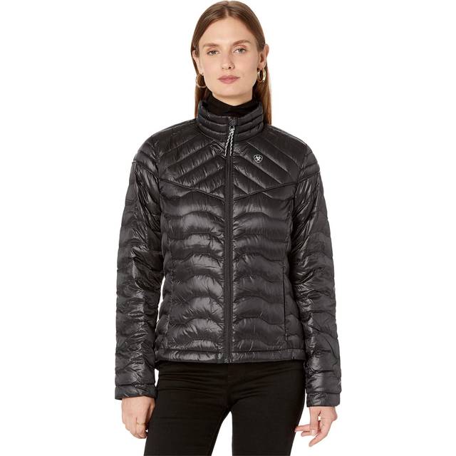 Women's Ideal Down Insulated Jacket Long Sleeve in Ir Black, Size X-Large, by Ariat