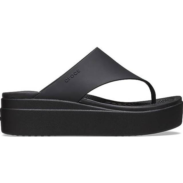Crocs Womens Brooklyn Flip Flops Black, 8