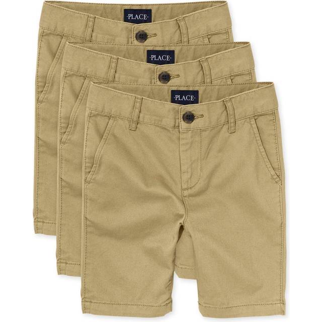 The Children's Place Boys Stretch Chino Shorts Flax 3-pack 6(Slim)