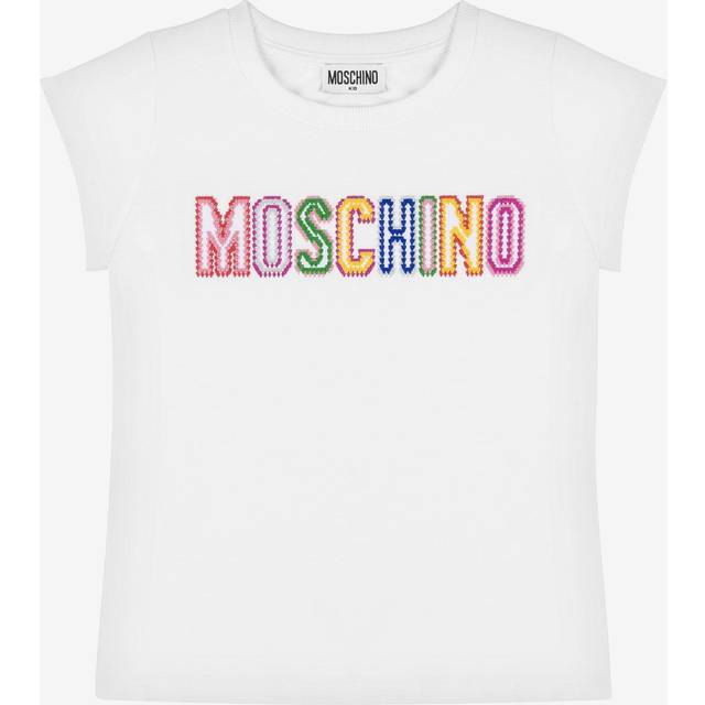 Moschino Teen Kid Girl T-shirt White Size 10 Cotton, Elastane, Polyester