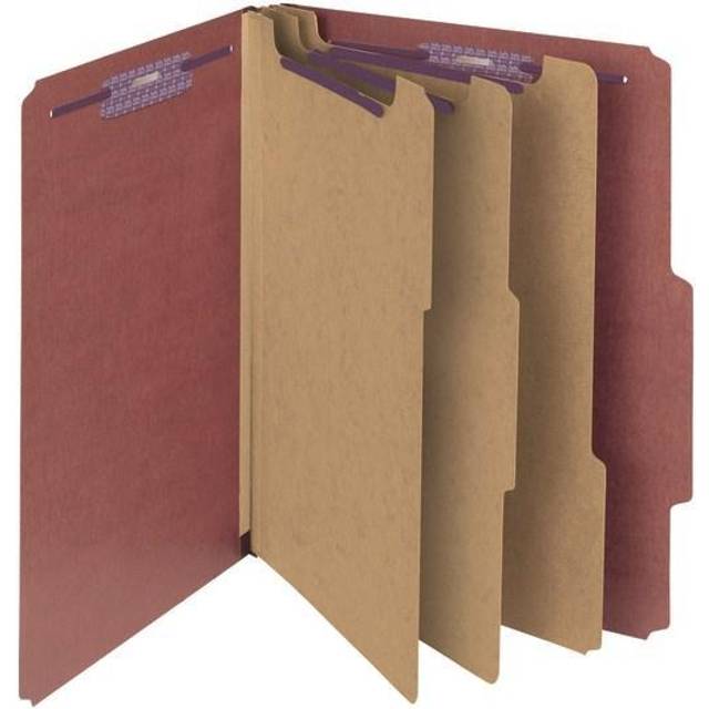 Smead Manufacturing Company SMD14092 Folders- Letter- 3 Partition- 3in. Expansion- Letter- Red