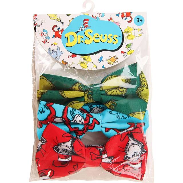 Dr. Seuss 3 Piece Bow Tie Set | Dr. Seuss Accessories - Green&#47;Red (One-Size)