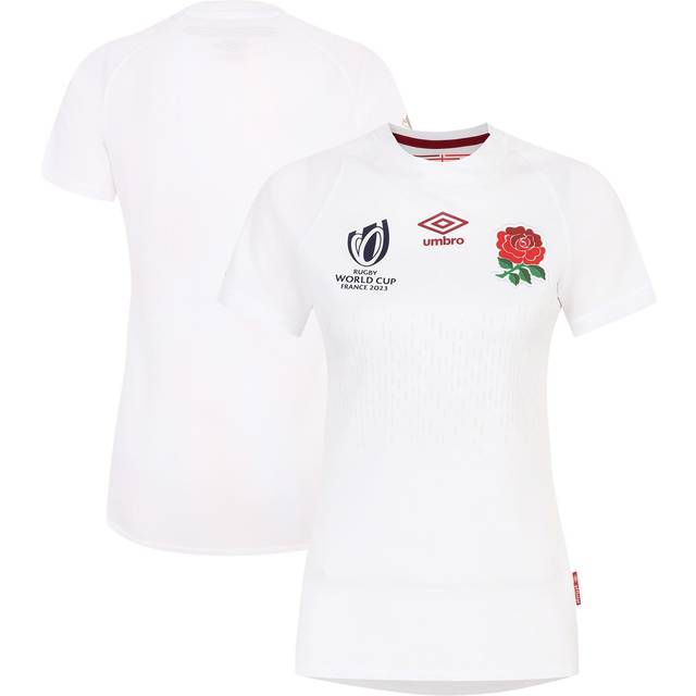 Umbro women's red rose home jersey o2 or rwc 2023 france shirt size 20