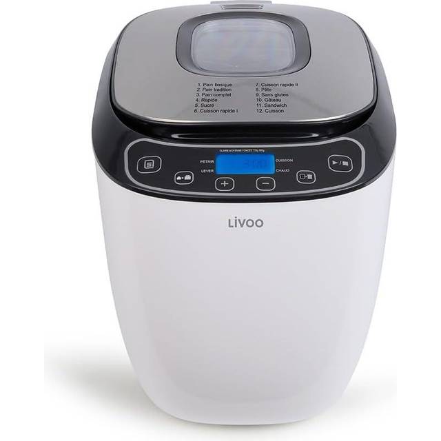 LIVOO DOP218 Hemgjord brödmaskin | 12 program, 3 grader skorpa bakning