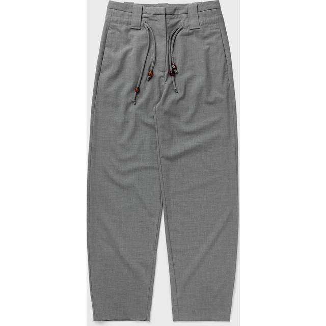 GANNI Gray Drawstring Trousers - 921 Paloma Melange - DK 32