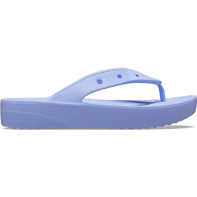 Female Blue Platform Flip Flops - Green (4)