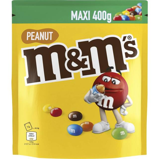M and m peanut peanuts in milk chocolate with sugar coating 400g