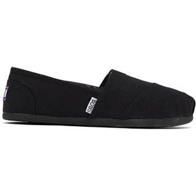 Skechers Bobs Peace & Love Balletskor, platta, i plysch, Svart, 35 EU