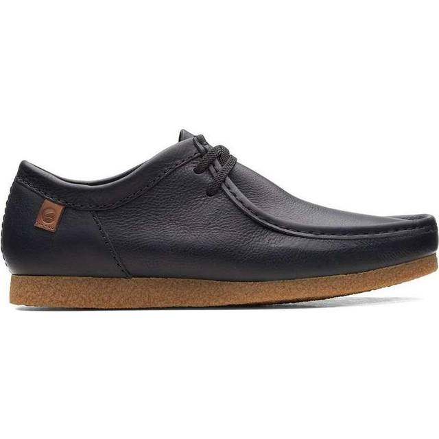 clarks Mens Shacre Ii Run Moccasin  Black Leather  9