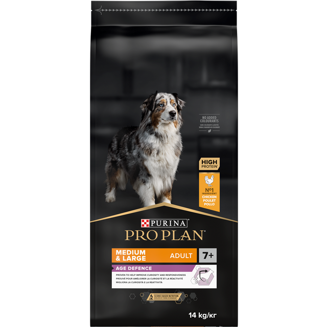 Medium and Large Adult 7+ Age Defence Chicken hundfoder - 3 kg