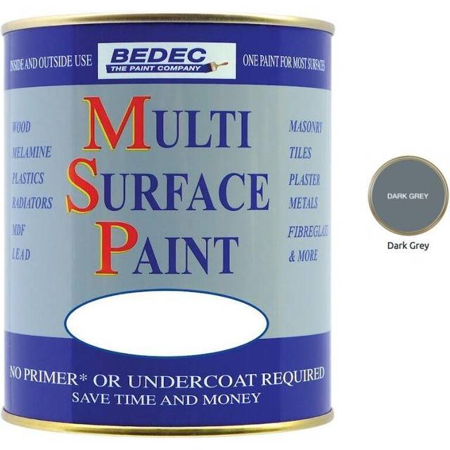 Bedec MSP Multi Surface Paint - Dark Grey - Matt - 750ml