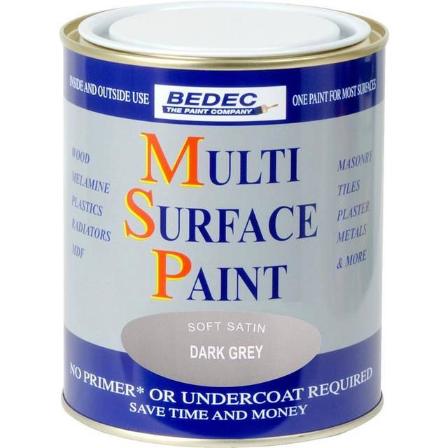 Bedec MSP Multi Surface Paint - Dark Grey - Satin - 750ml