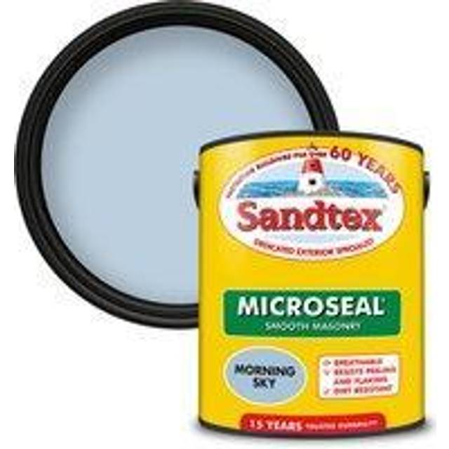 Sandtex Microseal Ultra Smooth Masonry Paint, Morning Sky 5L