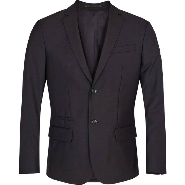 Enkelknäppt kavaj rick wool jacket black