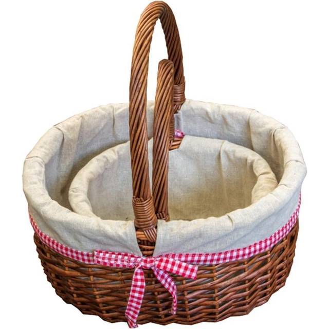 Set of 2 Lined Hollander Shopping Baskets