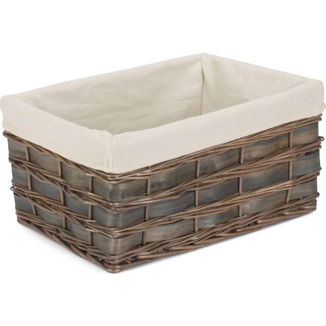 Grey Scandi Storage Basket With White Lining - Large