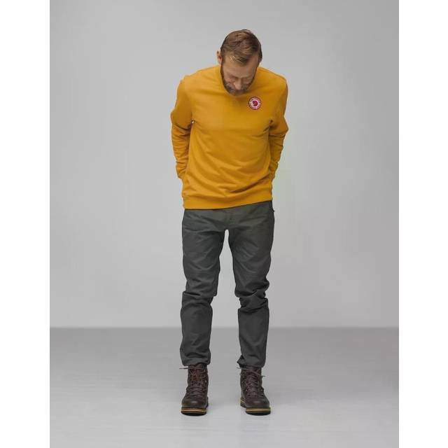 Fjallraven 87163-161 1960 logo badge tröja M sweatshirt herr mustard gul storlek XS