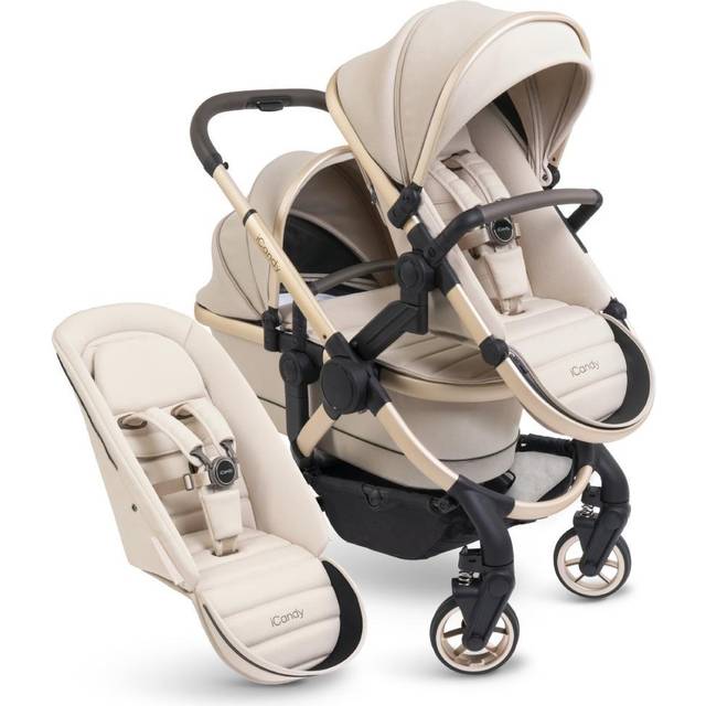 iCandy Peach 7 Double Pushchair And Carrycot - Olive Green
