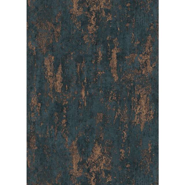 Erismann Industrial Texture Blue and Copper Wallpaper - Erismann Wallpaper - 8.5 x 53 x 850cm