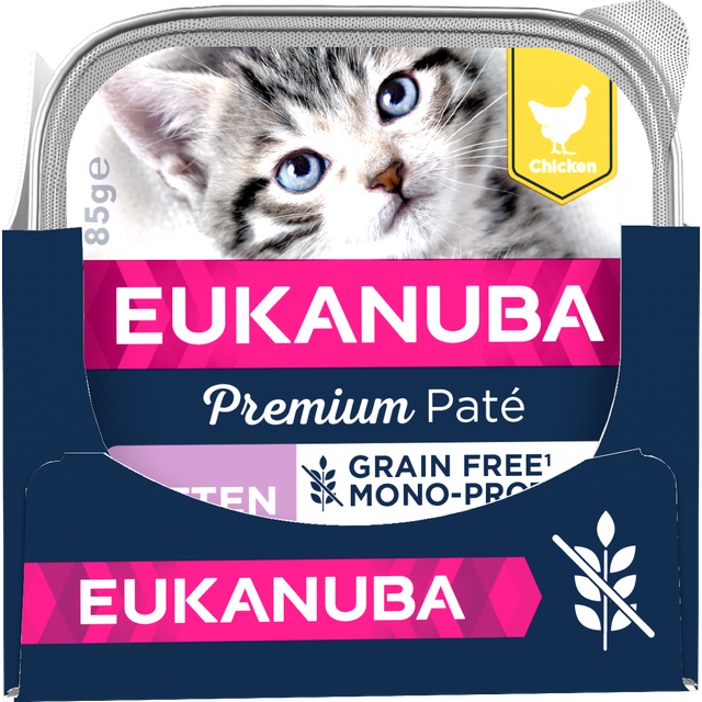 Eukanuba Kitten Grain Free 12 x 85 g - Kyckling