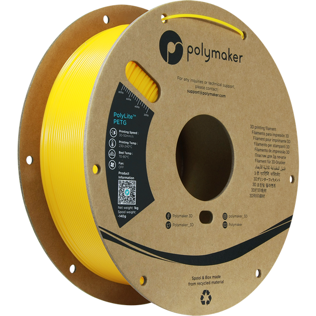 Polymaker Polylite PETG 1,75 mm - 1kg Gul