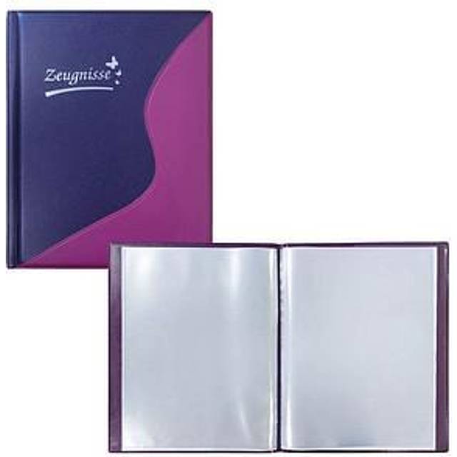 Idena 20102 Certificate Folder Din A4, 12 Pockets, Indelible, Purple, Document F