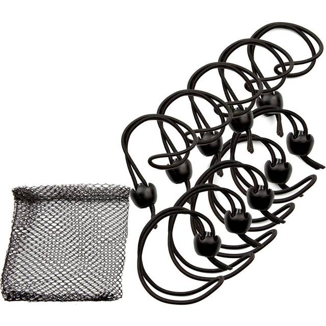 "Whitecap Industries JB-100716B Jaw Bungee Black Premium Shock Cord W/1"""" Ball (10/Bag)"