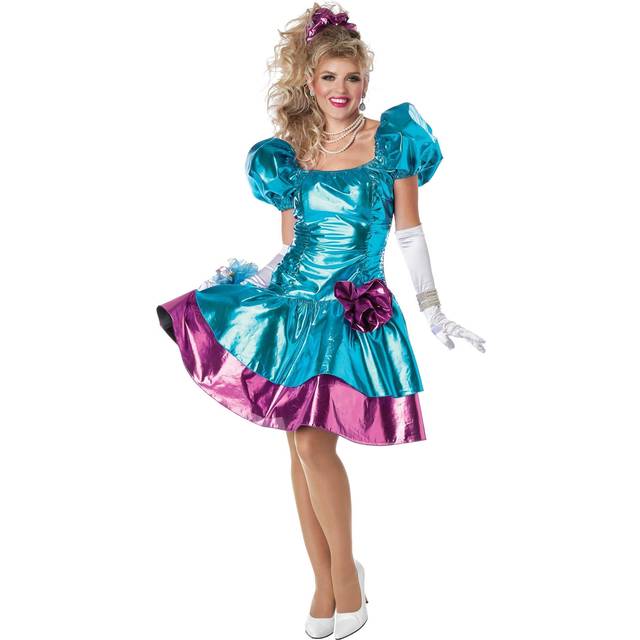 80&#39;s Prom Women&#39;s Costume Dress | Decades Costumes - Blue&#47;Purple (M)