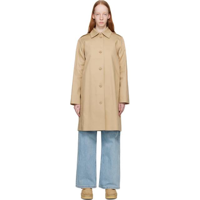 A.P.C. Beige Justine Coat - Baa Beige - FR 40