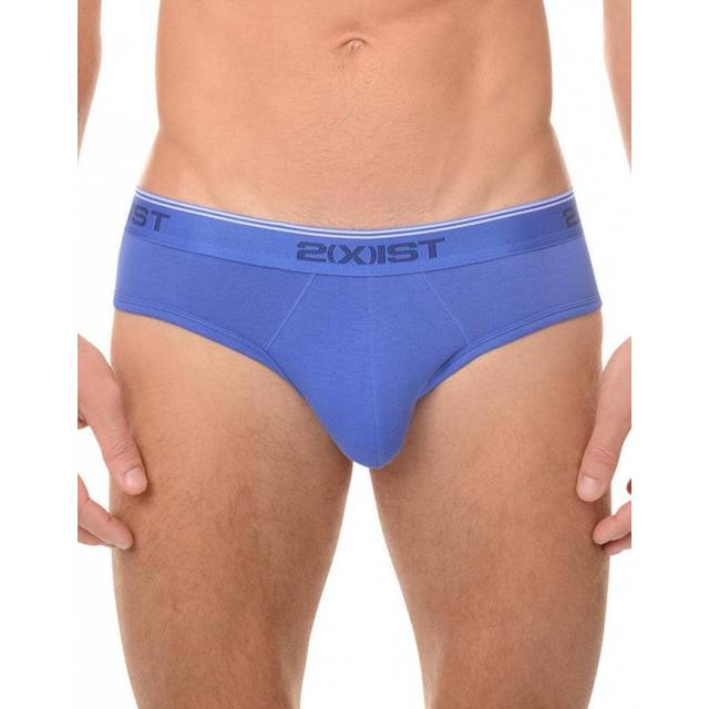 2(X) IST Herr bomull stretch no-show kalsonger 3-pack, Förmörkelse/bly-/bländande blå, M
