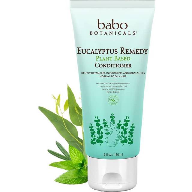 Babo Botanicals Eucalyptus Remedy Conditioner - Invigorating Eucalyptus  Rosemary & Pepermint - For all ages - Rebalancing Conditioner for a