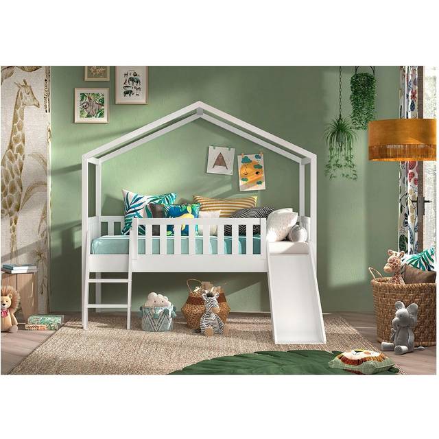 Dallas European Single (90 x 200cm) House Bed - White