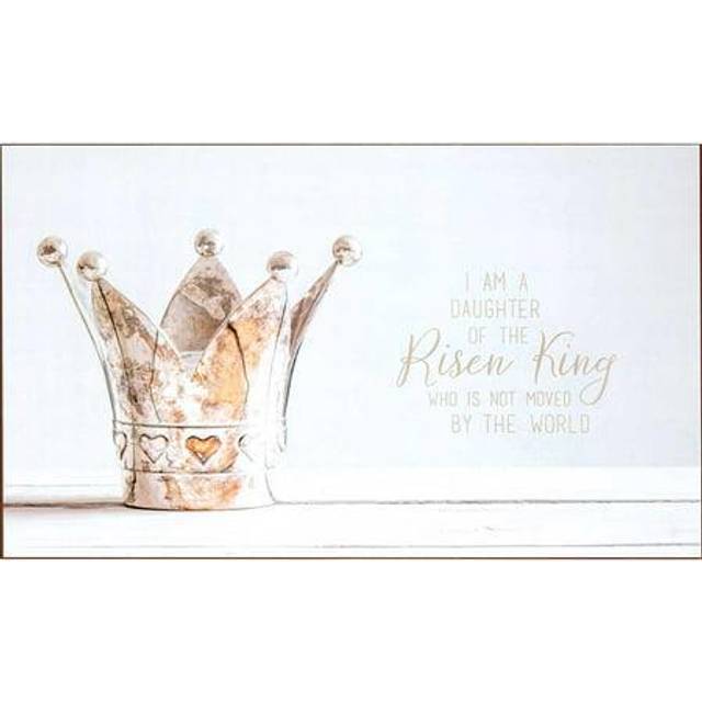 Daughter of the Risen King Crown 14 x 8 Inch Wood Hanging Wall Plock Plaque