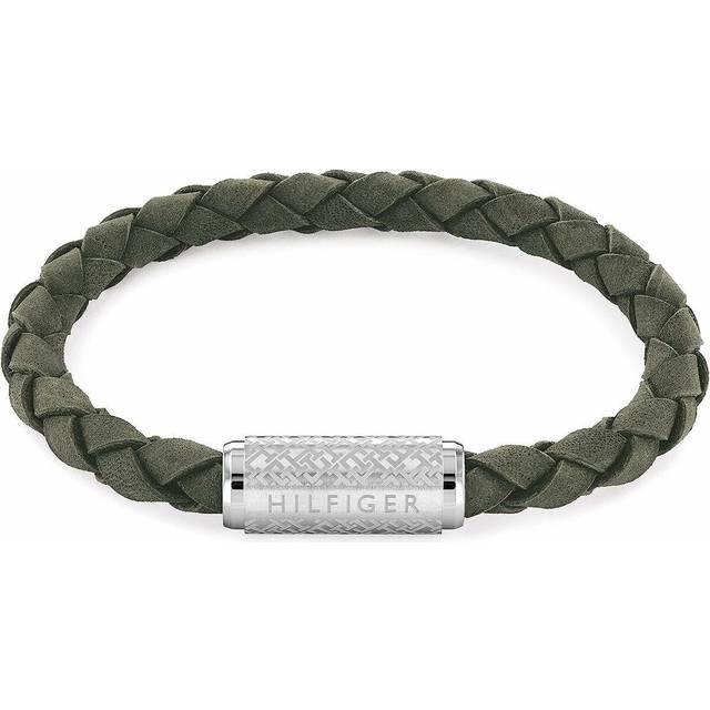 Exploded Braid Green Suede Bracelet