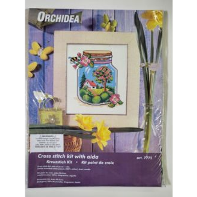 Orchidea Spring Jar Counted Cross Stitch Kit