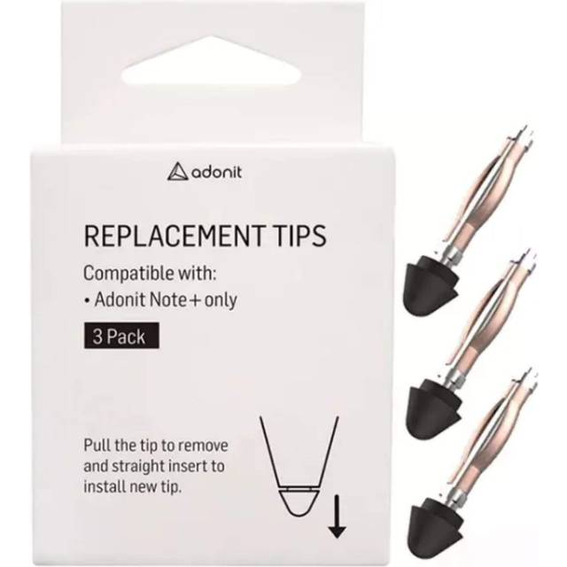 Adonit Note+ Stylus Pen Tips - 3 Pack - Svart