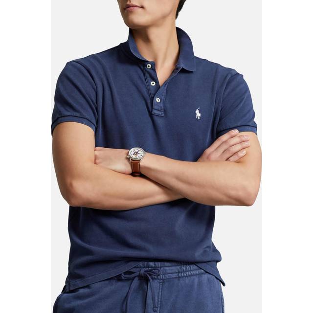POLO RALPH LAUREN Custom Slim Fit Spa Terry Polo Shirt |Marinblå |XXL