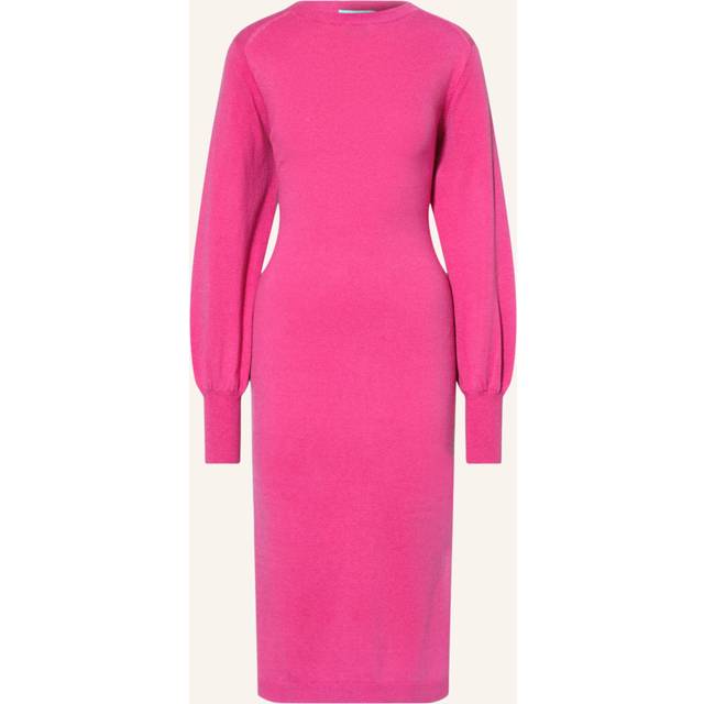 Ted Baker Womens Brt-pink Essya Slouchy-fit Tie-front Knitted Midi Dress 10 - BRT-PINK