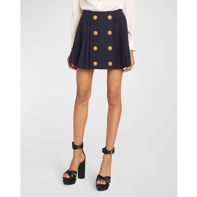 Balmain Pleated virgin wool miniskirt