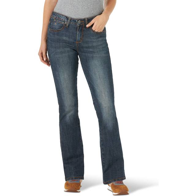 Wrangler womens Aura Instantly Slimming Mid Rise Boot Cut jeans  Autum