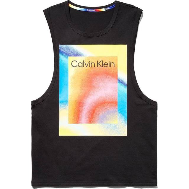 Calvin Klein Men's Reimagined Heritage Pride Muscle Tank  Black  Mediu